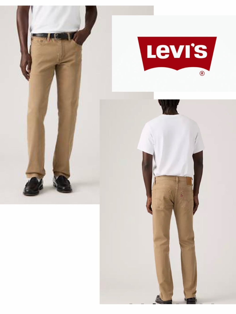 Levi's Men's Khaki Straight-Leg Chinos
